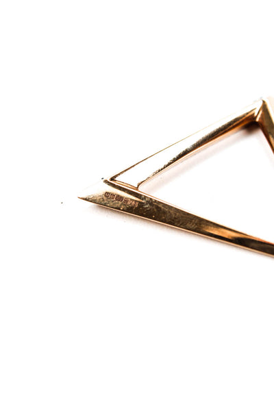 Hannah Womens 18K Rose Gold / Fine Silver Multistone Triangle Pendant Necklace 1