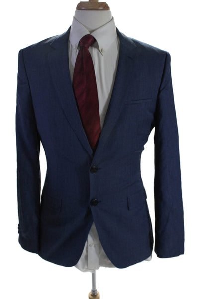 Hugo Hugo Boss Men's Long Sleeves Two Button Sport Jacket Blue Size 38