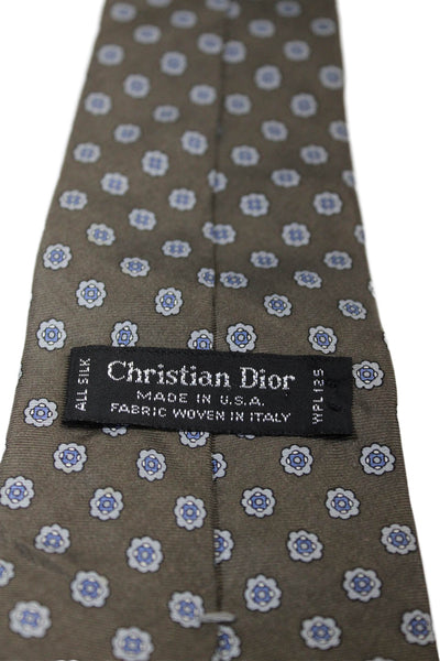 Christian Dior Men's Classic Spotted Dot Silk Neck Tie One Size