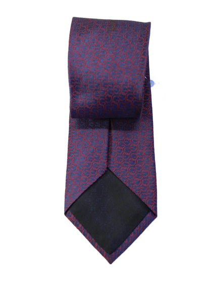 Gucci Men's Classic Monogram Silk Neck Tie Purple One Size