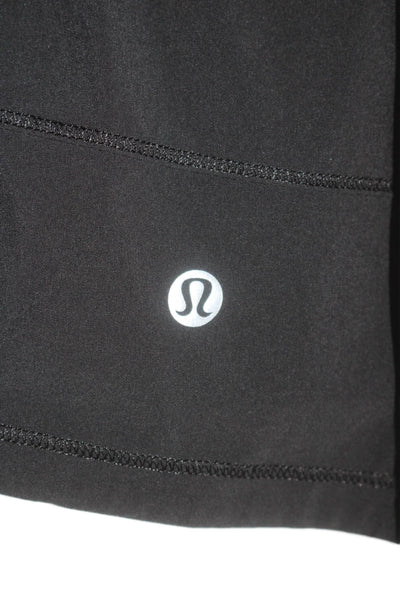 Lululemon Womens Pleated Back Low Rise A Line Athletic Mini Skort Black Size 4