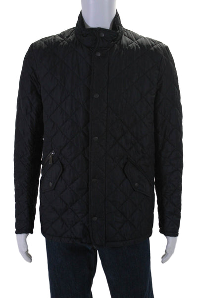 Barbour Mens Long Sleeves Full Zip Quilted Basic Jacket Black Size S