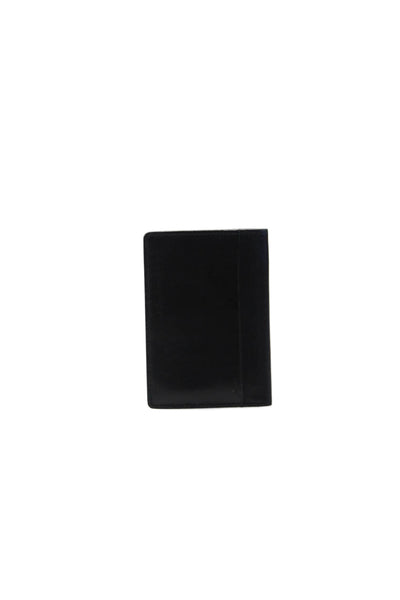 Heirtman Mens Leather Folded Wallet Black Size S