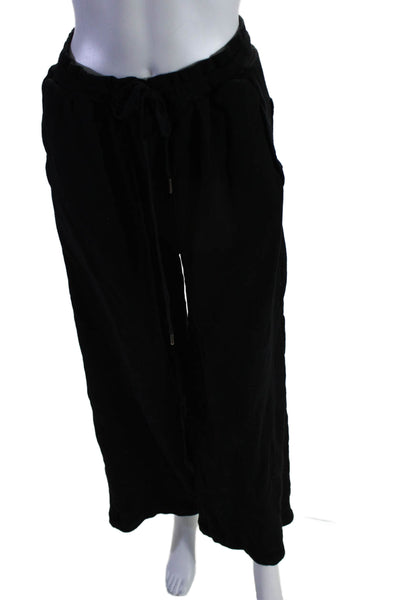 Ulla Johnson Womens Cotton Blend Four Pocket High-Rise Sweatpants Black Size L