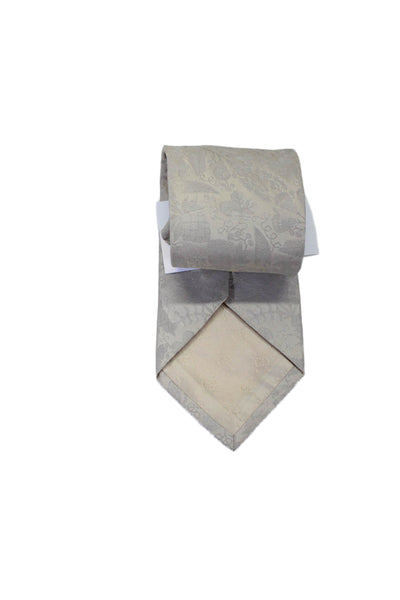 Gucci Womens Silk Beige Floral Print Necktie