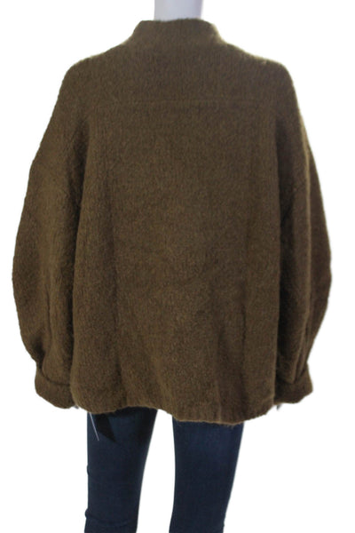 3.1 Phillip Lim Womens Long Sleeves Turtleneck Sweater Brown Wool Size Medium