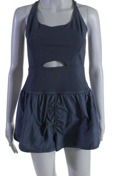 FP Movement Womens Righteous Runsie Athletic Romper Gray Size M