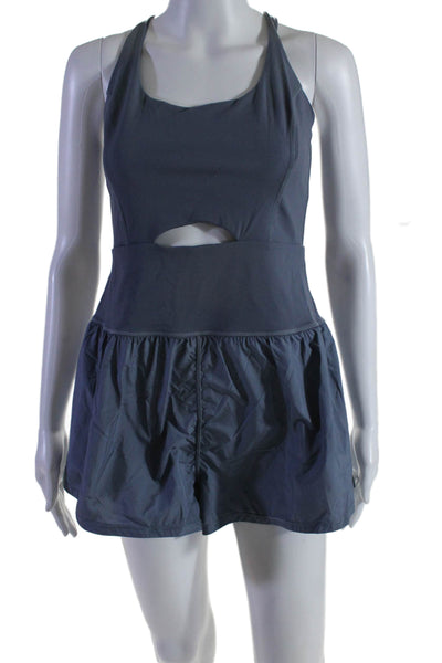 FP Movement Womens Righteous Runsie Athletic Romper Gray Size M