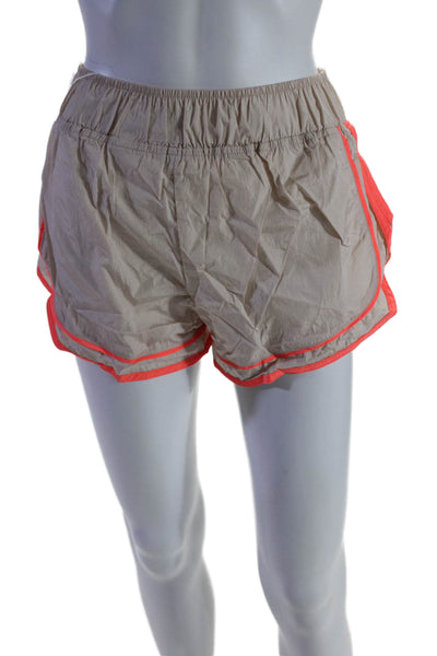 FP Movement Womens 2 Piece Athleetic Crop Tank Shorts Set Orange XS