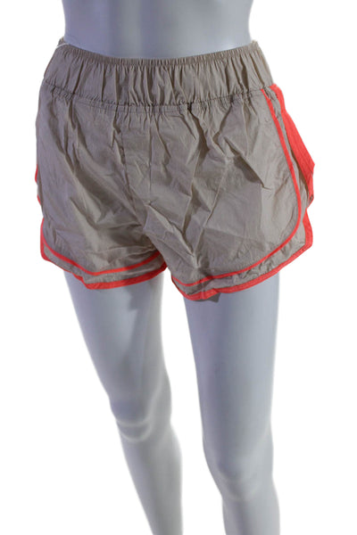FP Movement Womens 2 Piece Athleetic Crop Tank Shorts Set Orange XS