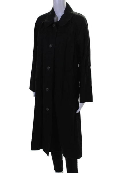 Everlane Womens The Gathered Drape Trench  Black Sz XS
