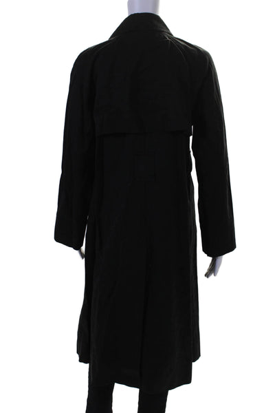Everlane Womens The Gathered Drape Trench  Black Sz XS