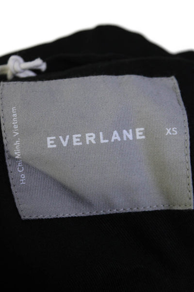 Everlane Womens The Gathered Drape Trench  Black Sz XS