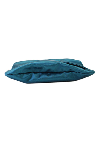 Bienen Davis Womens Dark Teal Satin Small Top Handle Handbag with Mirror