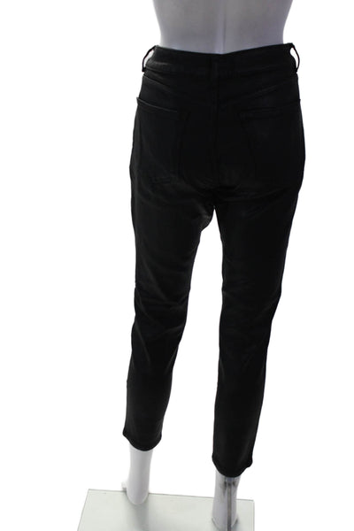 DL1961 Womens Textured Zip Button Lined Skinny Jeans Black Size EUR 31