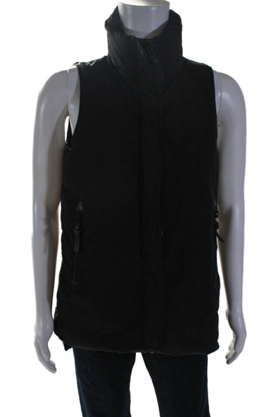 Derek Lam 10 Crosby Mens Double Zip Sleeveless Puffer Vest Black Size S