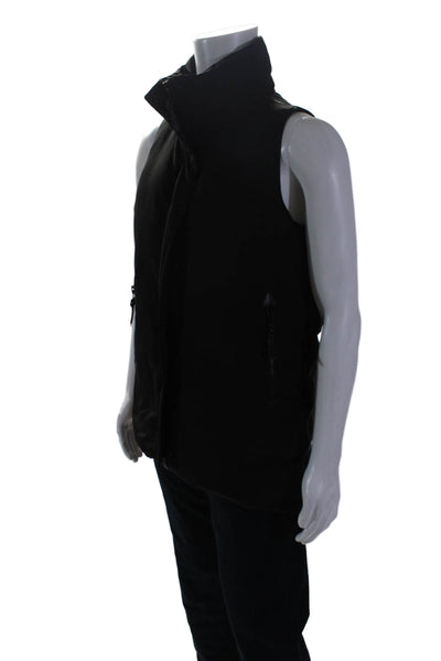 Derek Lam 10 Crosby Mens Double Zip Sleeveless Puffer Vest Black Size S