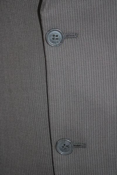 Riserva Mens Wool Collared Button Up Long Sleeve Lined Blazer Gray Size EUR 43