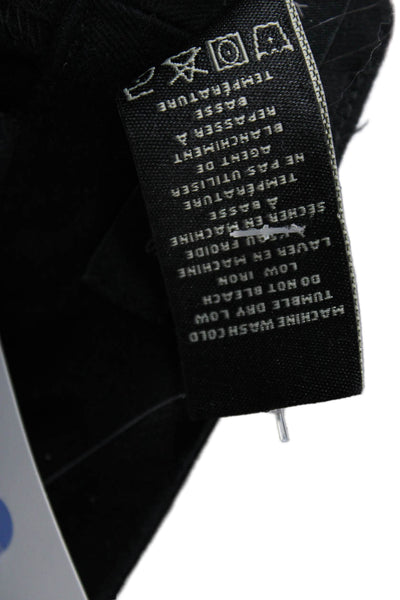 Marc By Marc Jacobs Womens Mid Rise Straight Leg Pants Black Cotton Size 8