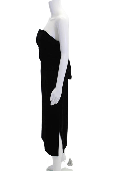 Shoshanna Midnight Womens Velvet Strapless Gown Black Size 2