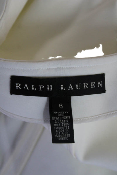 Ralph Lauren Black Label Womens Front Zip Long Sleeve Crew Neck Jacket White 6