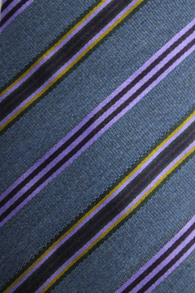 Etro Mens Dark Blue Purple Striped Printed Necktie