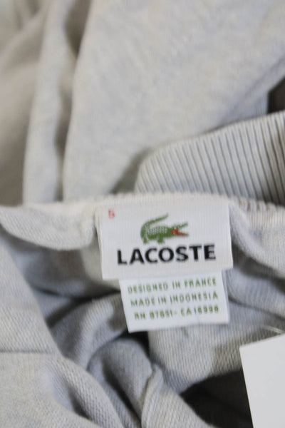 Lacoste Womens Cotton Graphic Embroidered Long Sleeved Casual Shirt White Size 5