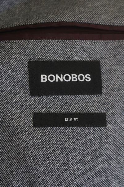 Bonobos Mens Cotton Long Sleeve Buttoned Coat Gray Size 40