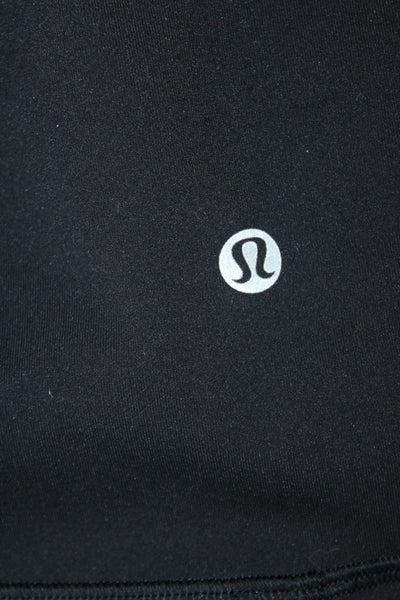 Lululemon Womens High Rise Pull On Slim Leg Athletic Leggings Black Size 6