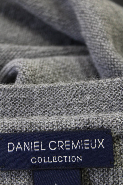 Daniel Cremieux Mens Alpaca Knitted Sleeveless V Neck Sweater Gray Size L