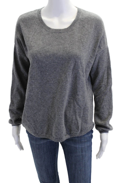 WYSE London Womens Cashmere Sequins Crew Neck Long Sleeve Sweater Top Gray Size3