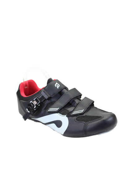 Peloton Mens Cycling Textured Hook Piled Tape Biking Shoes Black Size 47