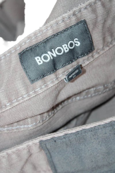 Bonobos Mens Cotton Zipped Buttoned Pants Light Purple Size 36