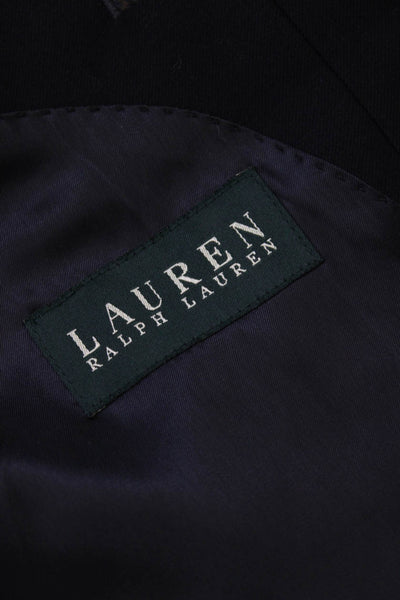 Lauren Ralph Lauren Mens Two Button Blazer Jacket Black Wool Size 44 Long