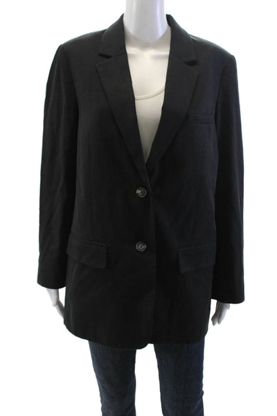 Everlane Womens Two Button Front Pockets Long Sleeve Lined Blazer Black Size 10