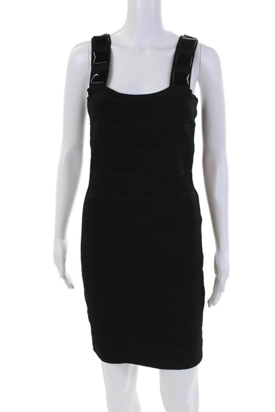 Alice + Olivia Womens Jeweled Straps Sleeveless Body Con Dress Black Size Small