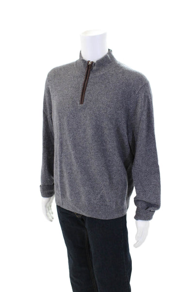 Bloomingdales The Mens Store Mens Cashmere Long Sleeved Sweater Gray Size XL