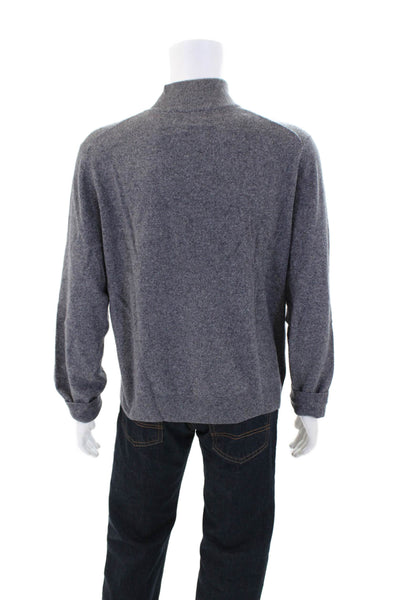 Bloomingdales The Mens Store Mens Cashmere Long Sleeved Sweater Gray Size XL