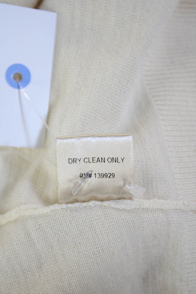 Adam Lippes Womens Wool Round Neck Sleeveless Blouse White Size S