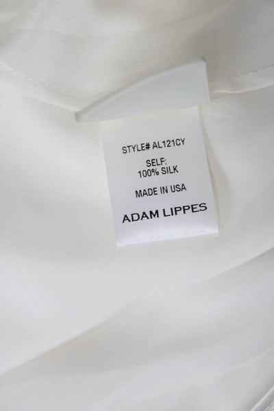 Adam Lippes Womens 3/4 Sleeve Samira Chantilly Lace Turtleneck Top White Size 6
