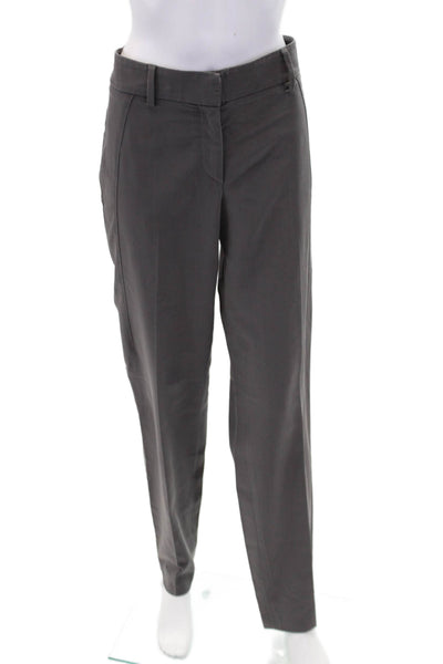 Gunex Womens High Rise Zip Up Slim Leg Pants Mineral Gray Size 10