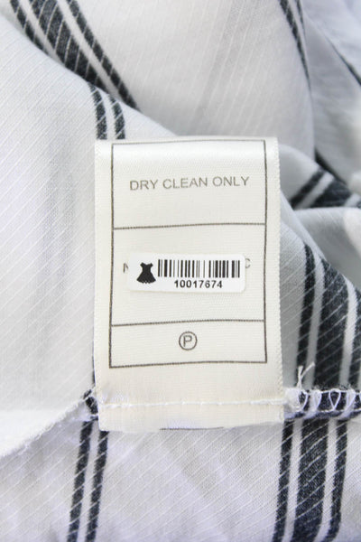 BB Dakota Womens Long Sleeved Striped Buttoned Colorblock Shirt White Size S