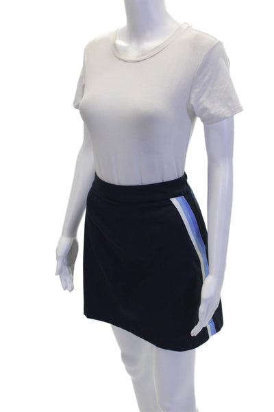 G/Fore Womens Stretch Striped Two Pocket Activewear Mini Skort Blue Size 10