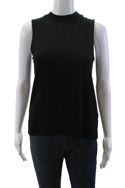 Rag & Bone Womens High Neck Sleeveless Tank Top Solid Black Size S