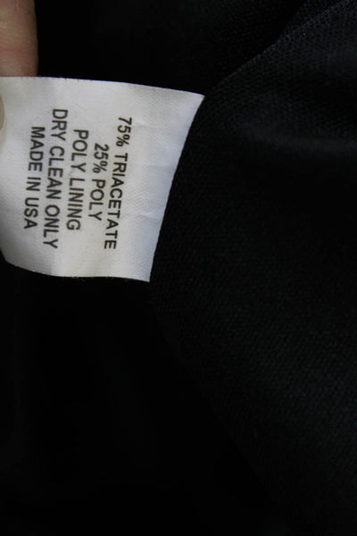 Slate & Willow Womens Long Sleeved Back Zipped Ruffled Dress Black Size 10