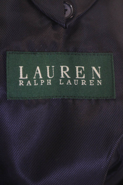 Lauren Ralph Lauren Mens Button Down Long Sleeves Coat Black Wool Size 44 Long