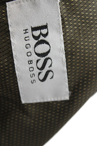 Boss Hugo Boss Mens Wool Peak Collar Double Breasted Suit Jacket Black Size 42L