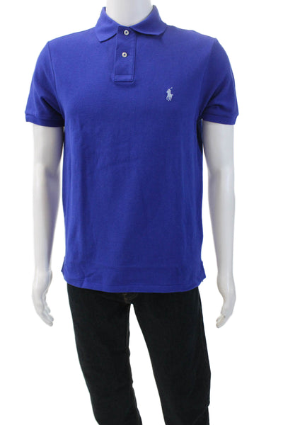 Polo Ralph Lauren Mens Cotton Short Sleeve Polo Shirt Blue Size M