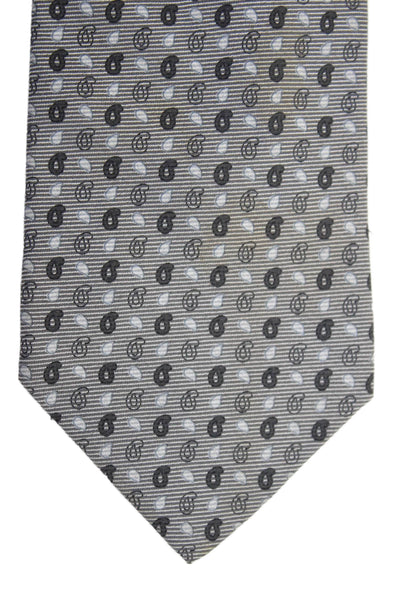 Etro Mens Silk Wrap Around Tie Gray One Size