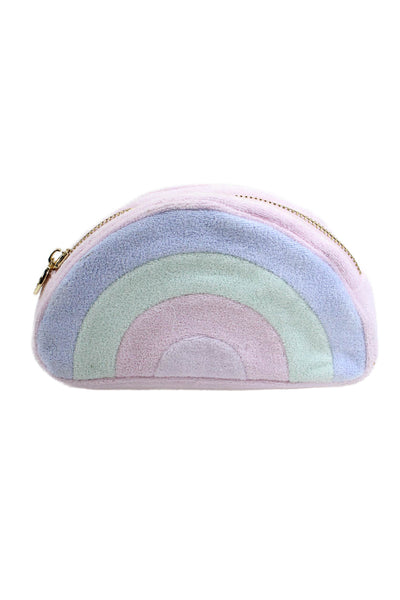 Stoney Clover Lane Womens Soft Textured Multicolored Strapless Make Up Bag